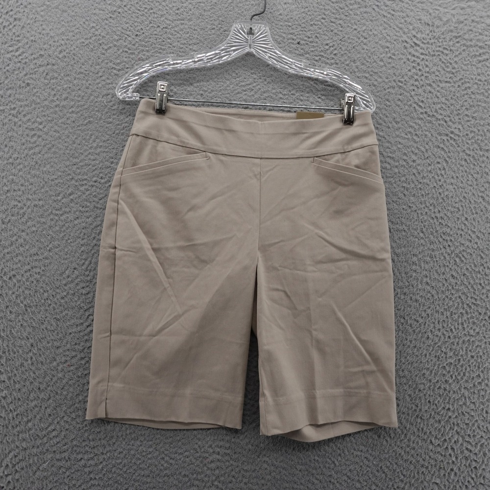 Chicos Perfect‎ Stretch Shorts Size 00 US 2P Beige Women 10" Inseam Pull On NWT